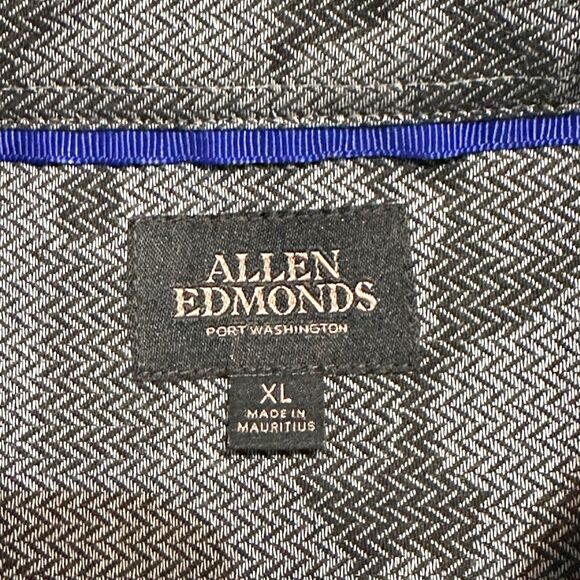 Allen Edmonds Shirt Mens Size XL Button Up Long Sleeve Grey Camouflage Print - Picture 4 of 8